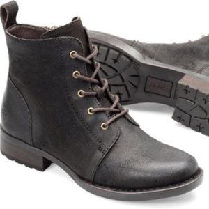 Born Troye Brown Suede Lace-Up Ankle Boot - 10
